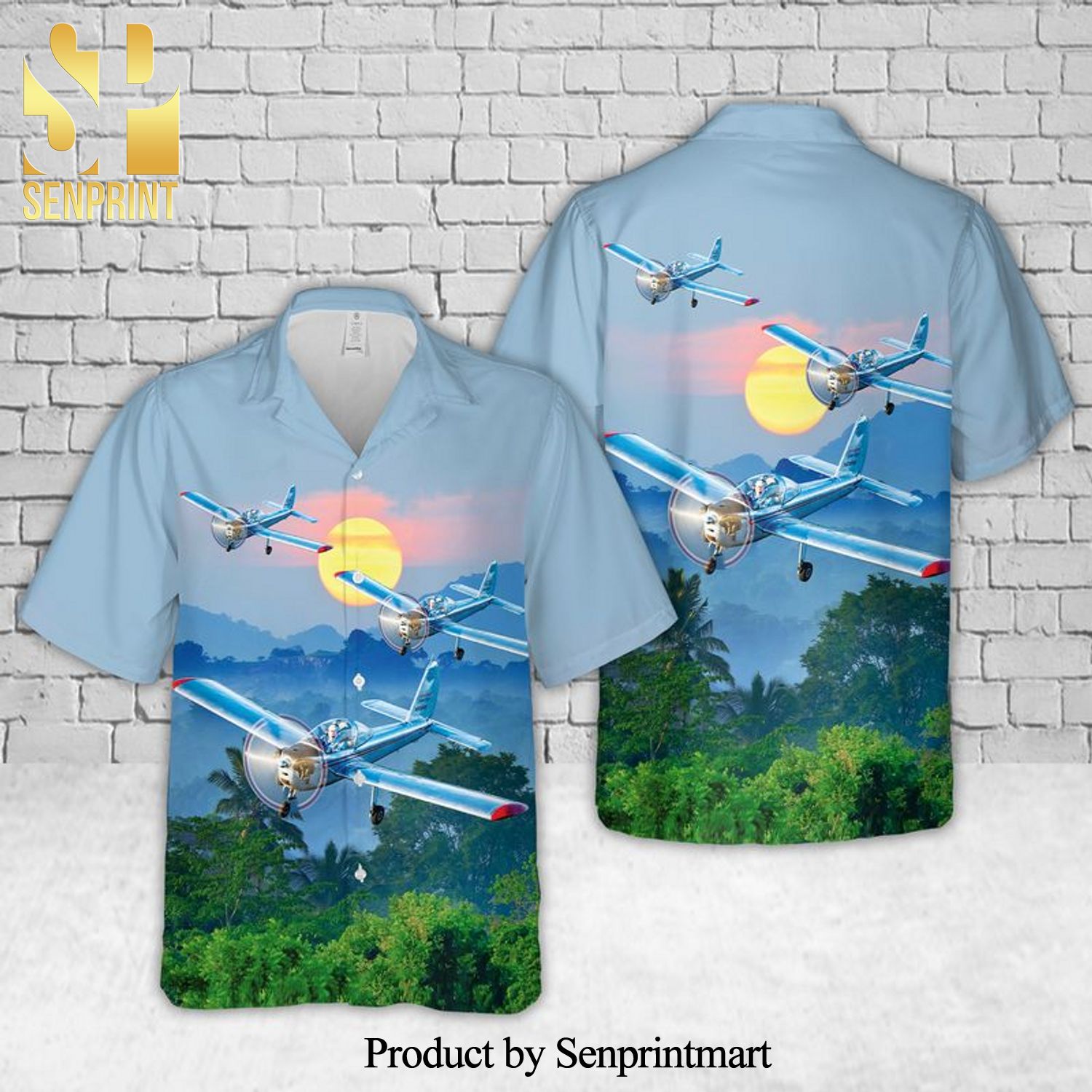 Lockheed Model 33 Little Dipper Full Printed Hawaiian Shirt