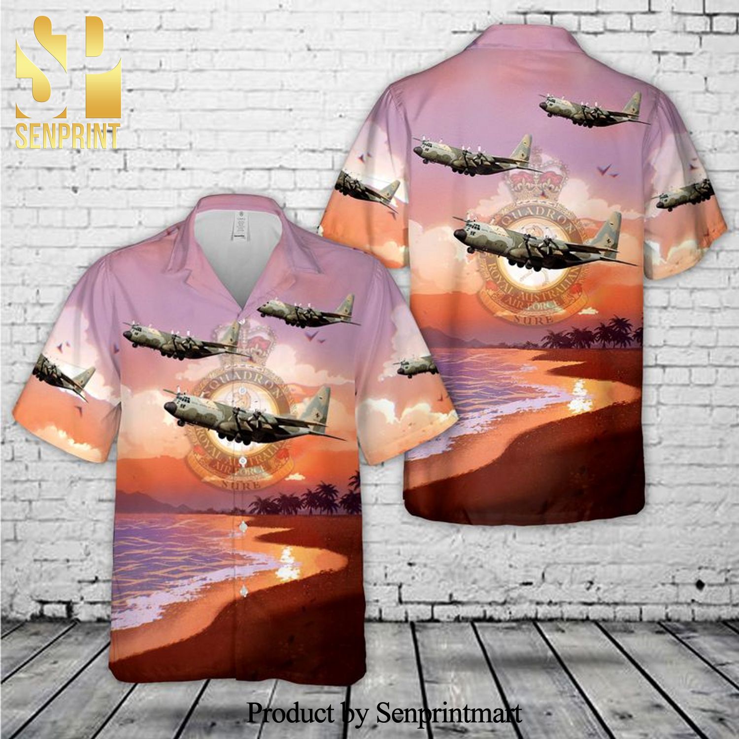 RAAF No 36 Squadron C-130H Hercules 3D Hawaiian Shirt