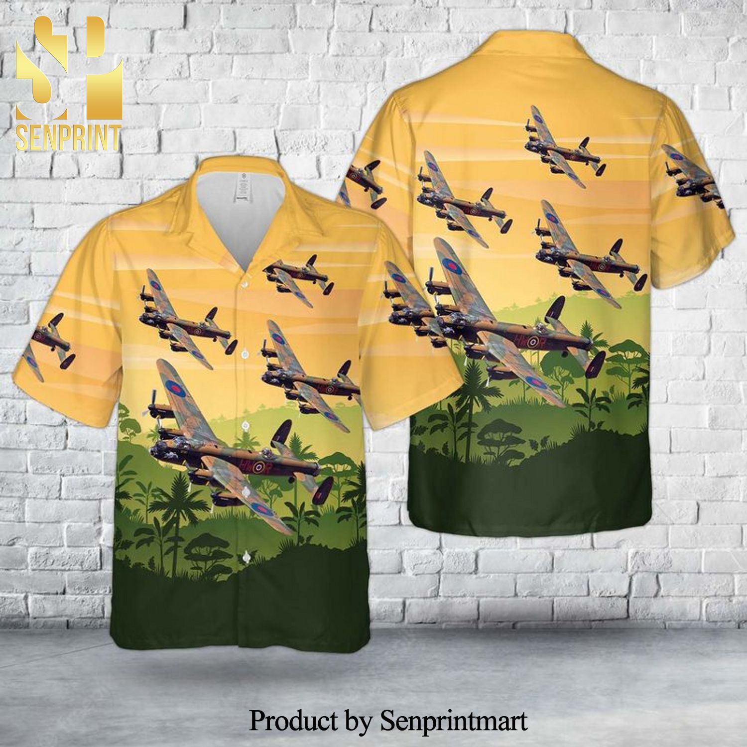 Royal Air Force Battle of Britain Memorial Flight Lancaster PA474 All Over Printed Hawaiian Shirt