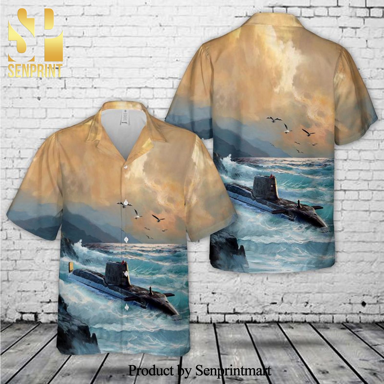 Royal Navy Astute-class submarine 3D Hawaiian Shirt