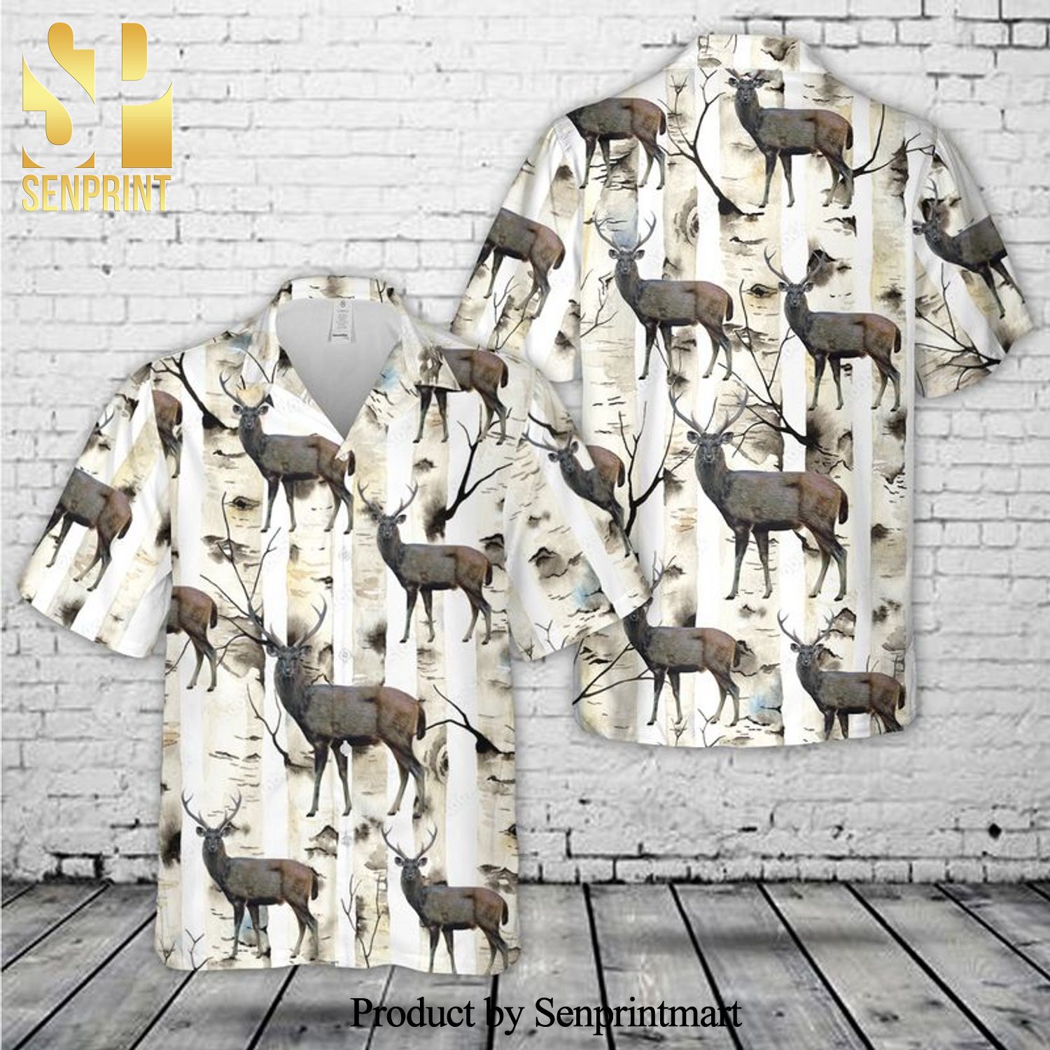 Sambar Deer Full Printing Hawaiian Shirt