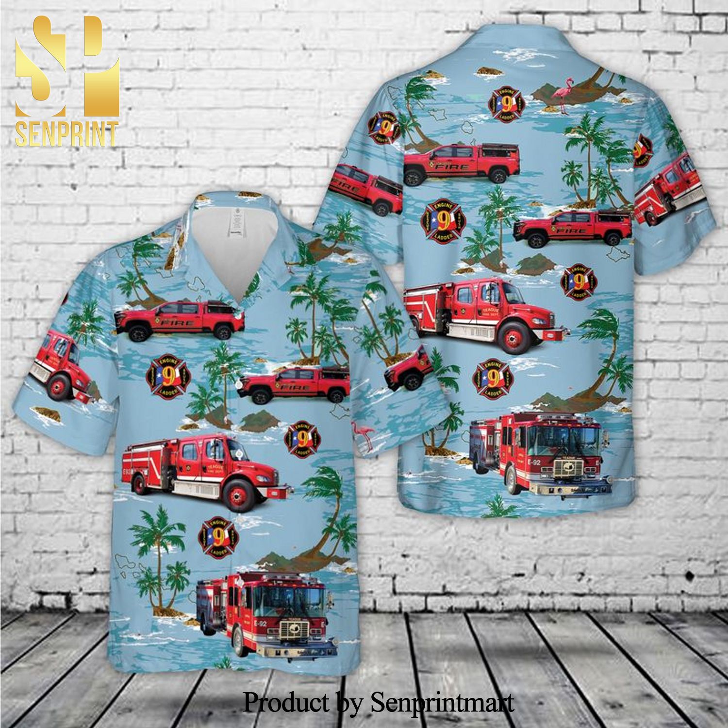 Teague Volunteer Fire Department Texas Full Print Hawaiian Shirt