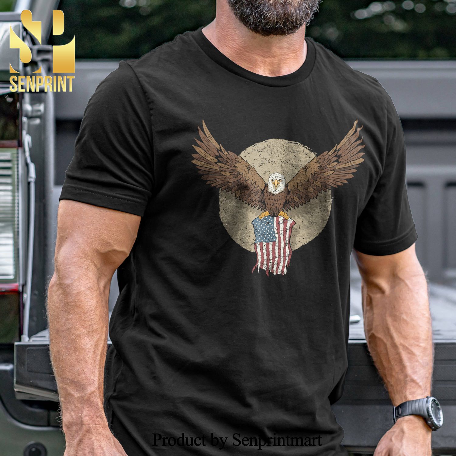 Eagle Moon Military Unisex Shirt