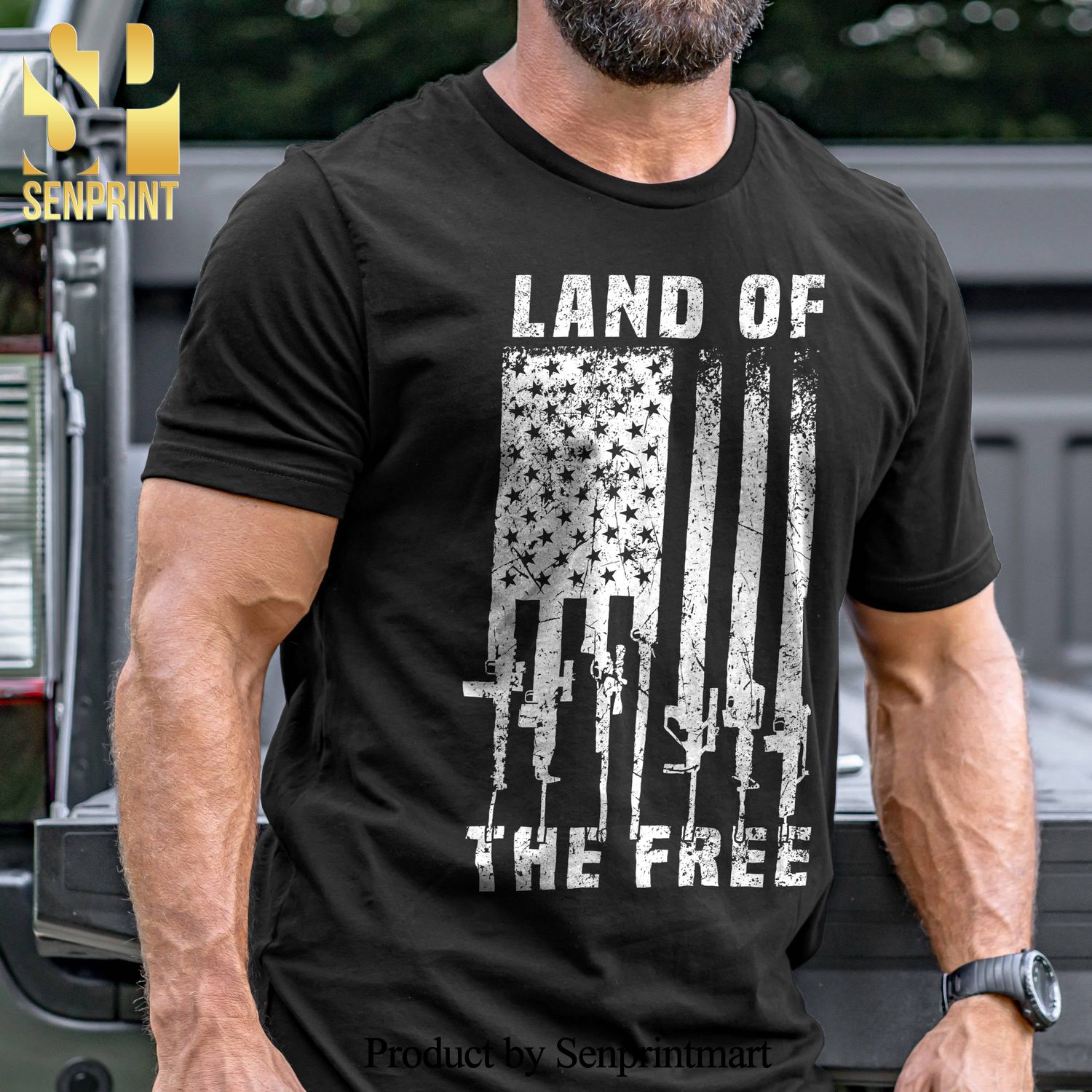 Land of the Free Military Unisex Shirt