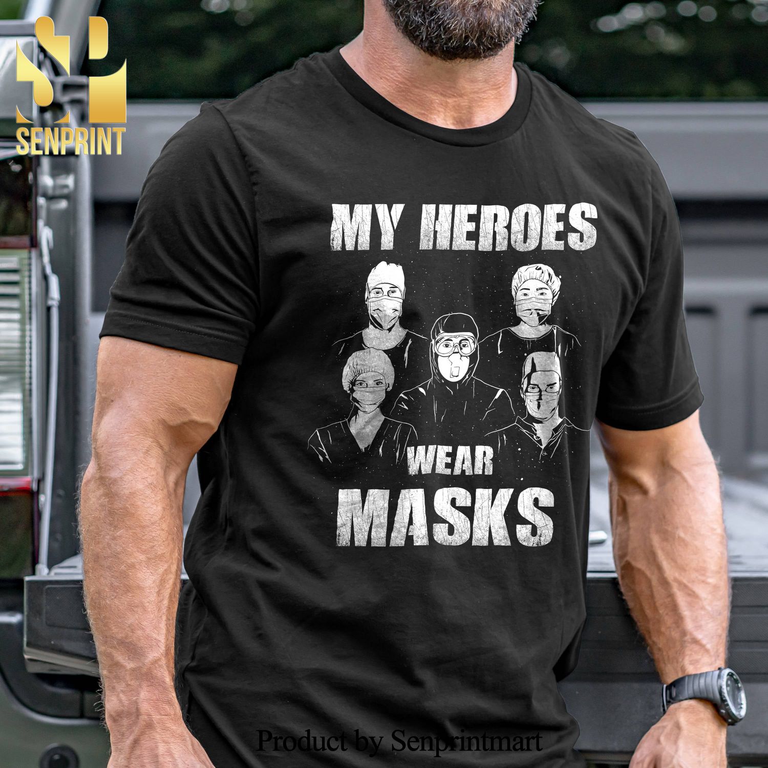 My Heroes Wear Masks Military Unisex Shirt