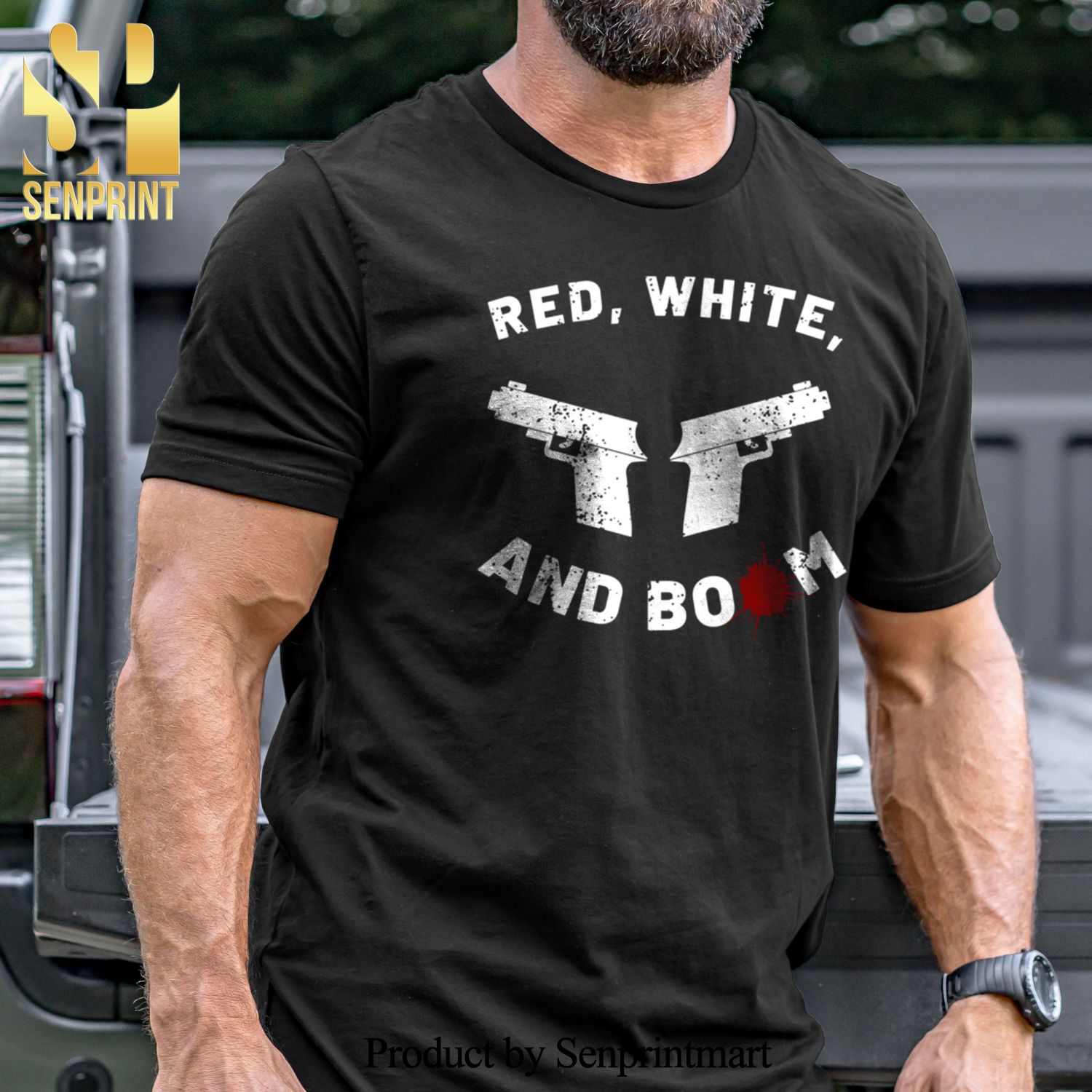 Red, White, and Boom Military Unisex Shirt