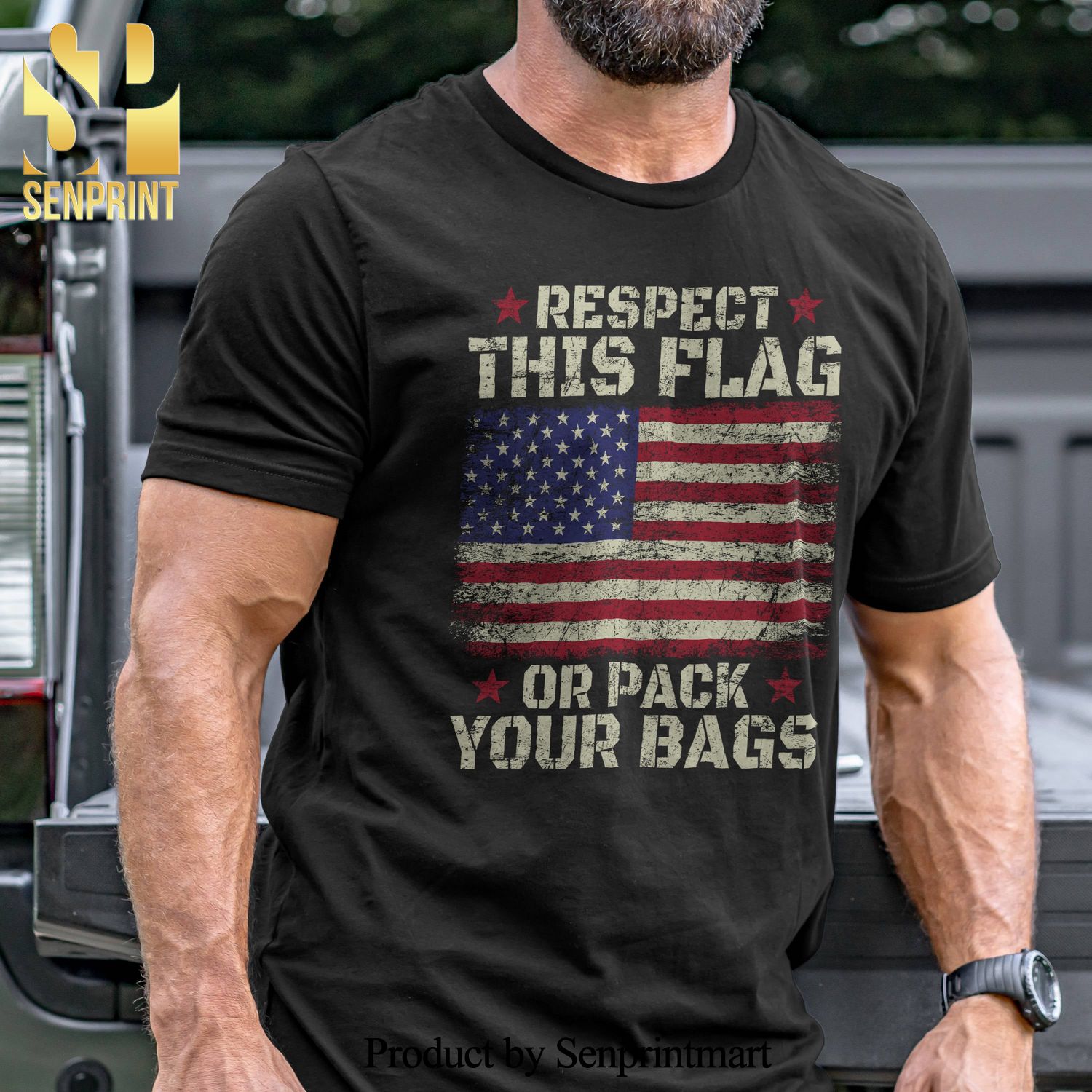 Respect the Flag Military Unisex Shirt