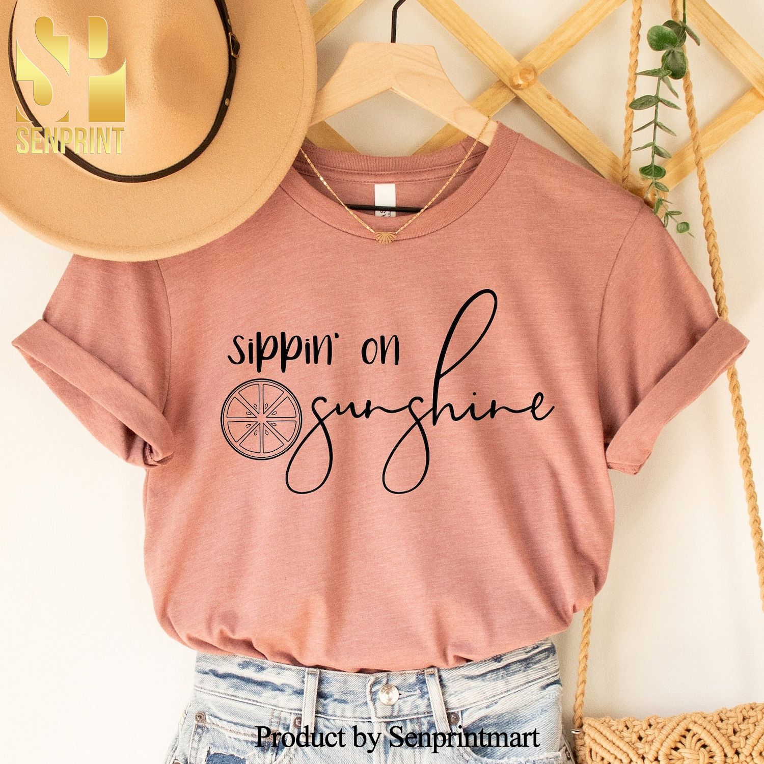 Sippin on Sunshine Birthday Gift Ideas for Best Friends Unisex Shirt