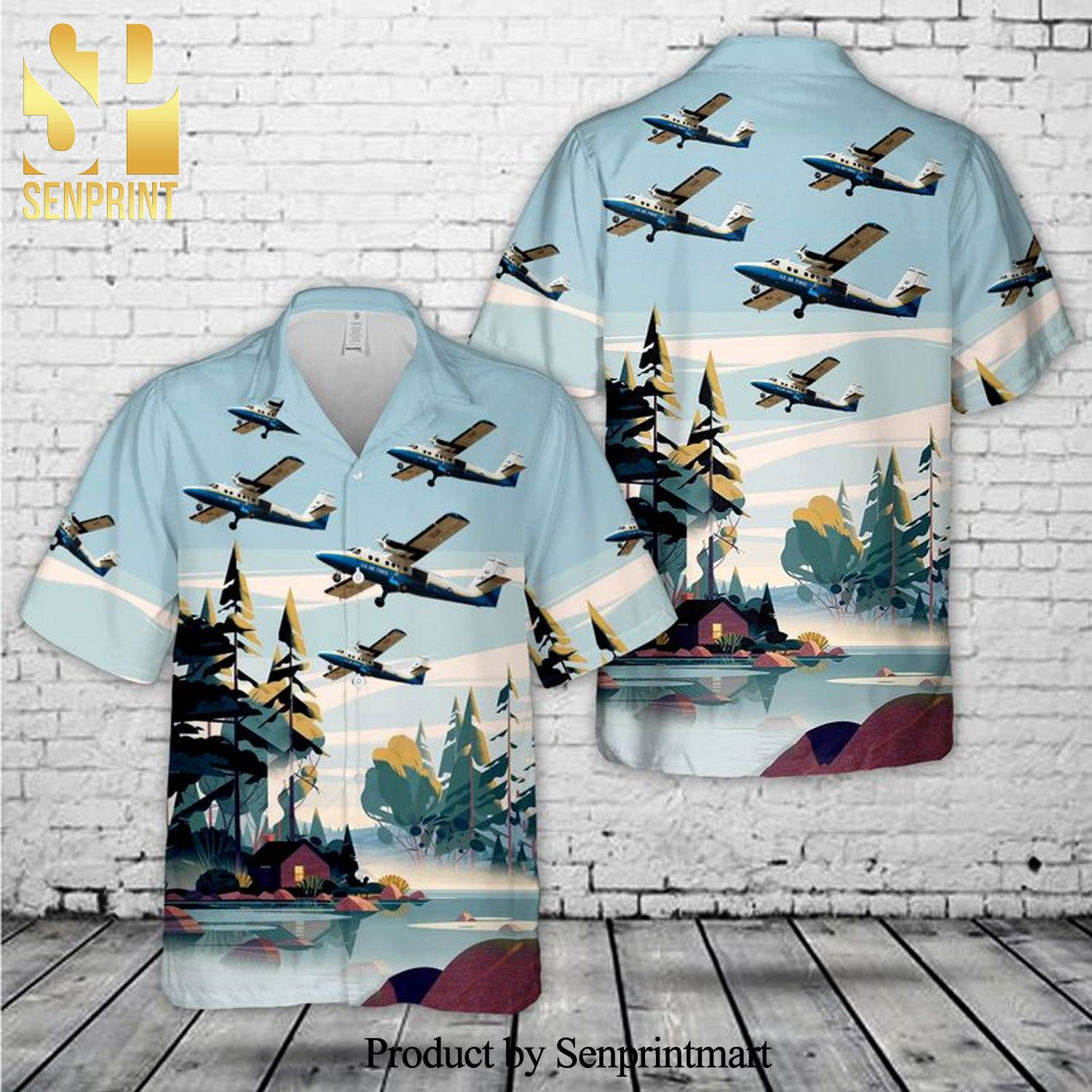 US Air Force De Havilland Canada UV-18A Twin Otter DHC-6-300 Full Printing Hawaiian Shirt