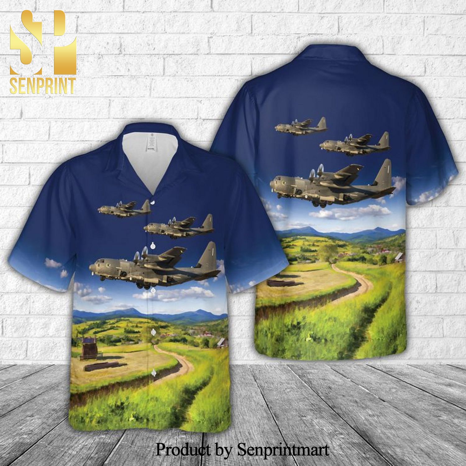 US Air Force Lockheed Martin AC-130J Ghostrider L-382 100 Full Printed Hawaiian Shirt