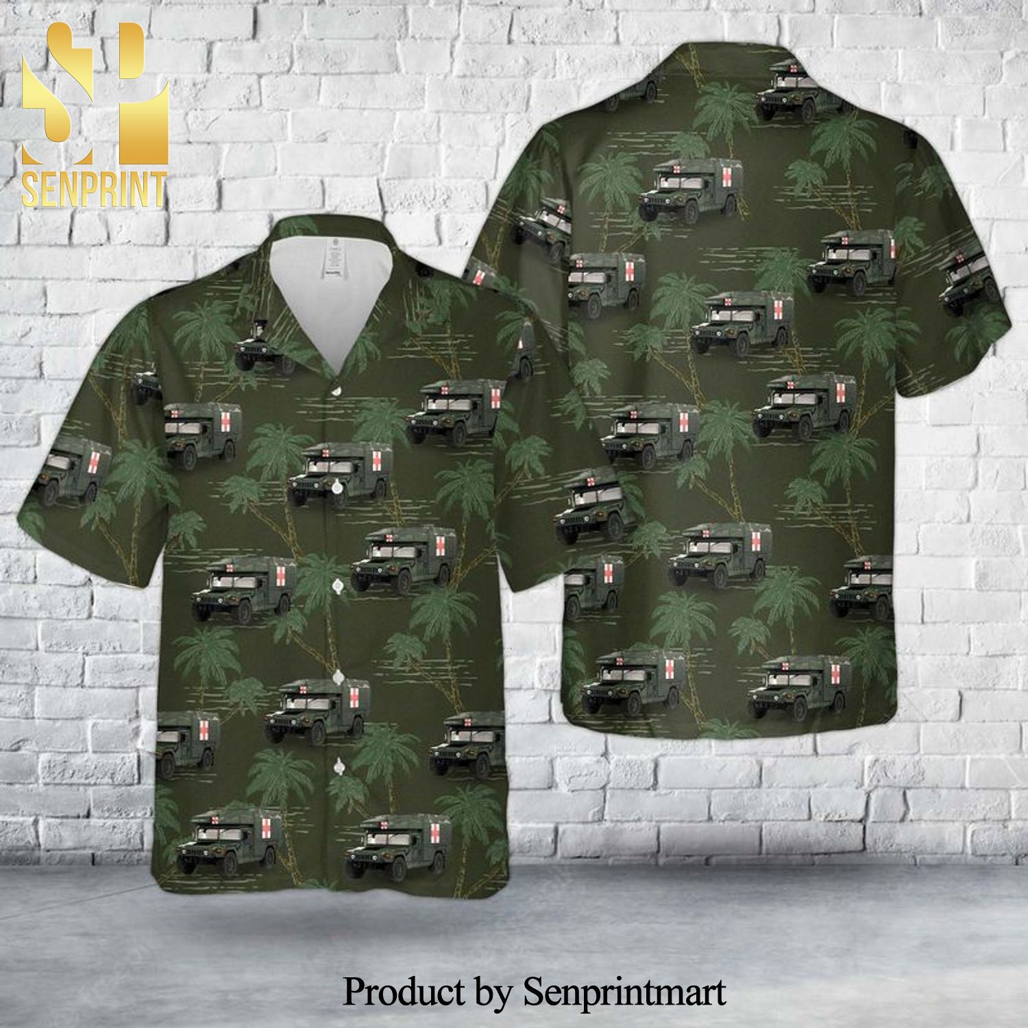 US Army National Guard Humvee Military M997A3 Ambulance 2018 Full Printed Hawaiian Shirt