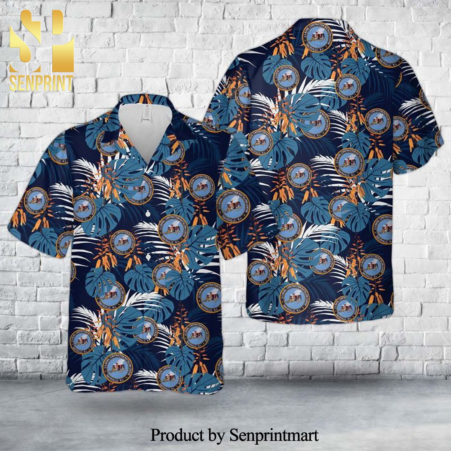 US Navy Seabees Of Davisville Full Print Hawaiian Shirt - Senprintmart ...