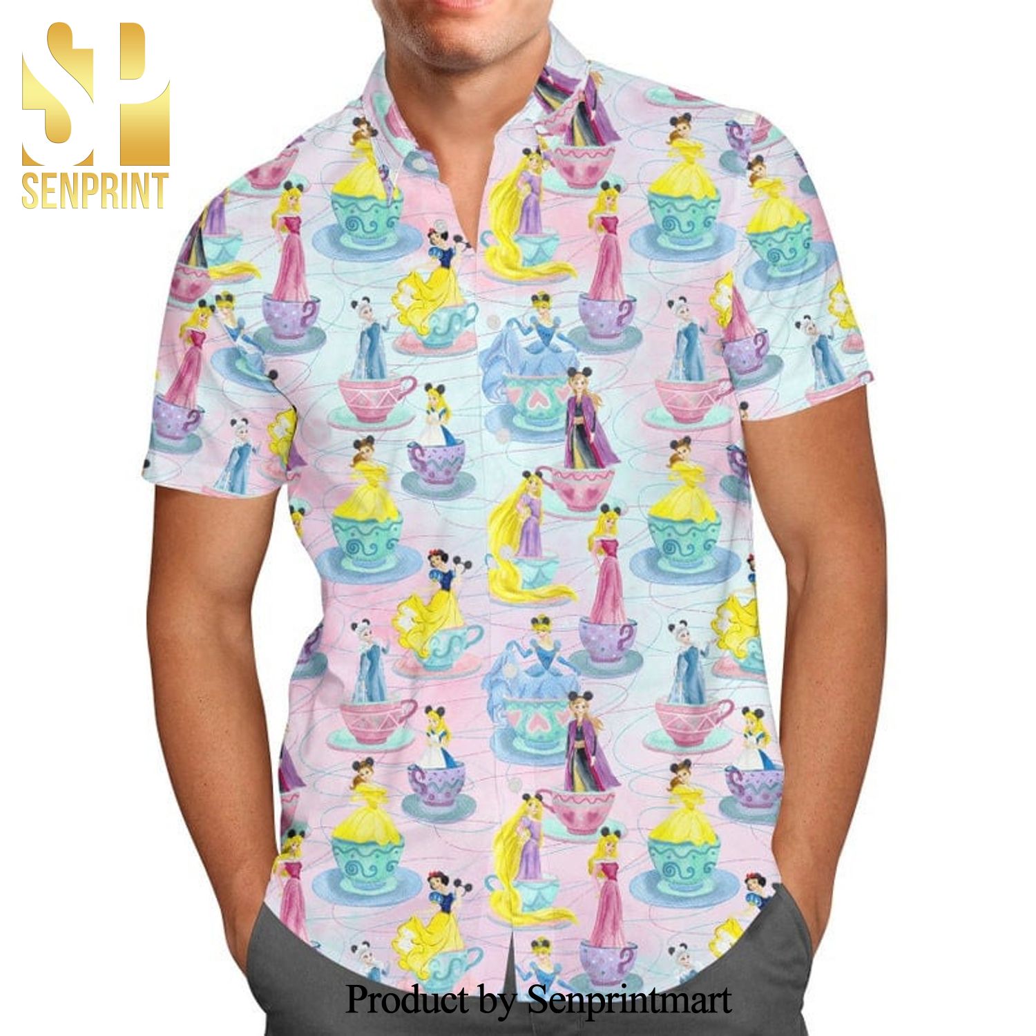 Princess Tea Cups Disney Parks Inspired Full Printing Hawaiian Shirt