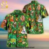 Schlitz Beer Palm Tree Full Printing Aloha Summer Beach Hawaiian Shirt – White Red