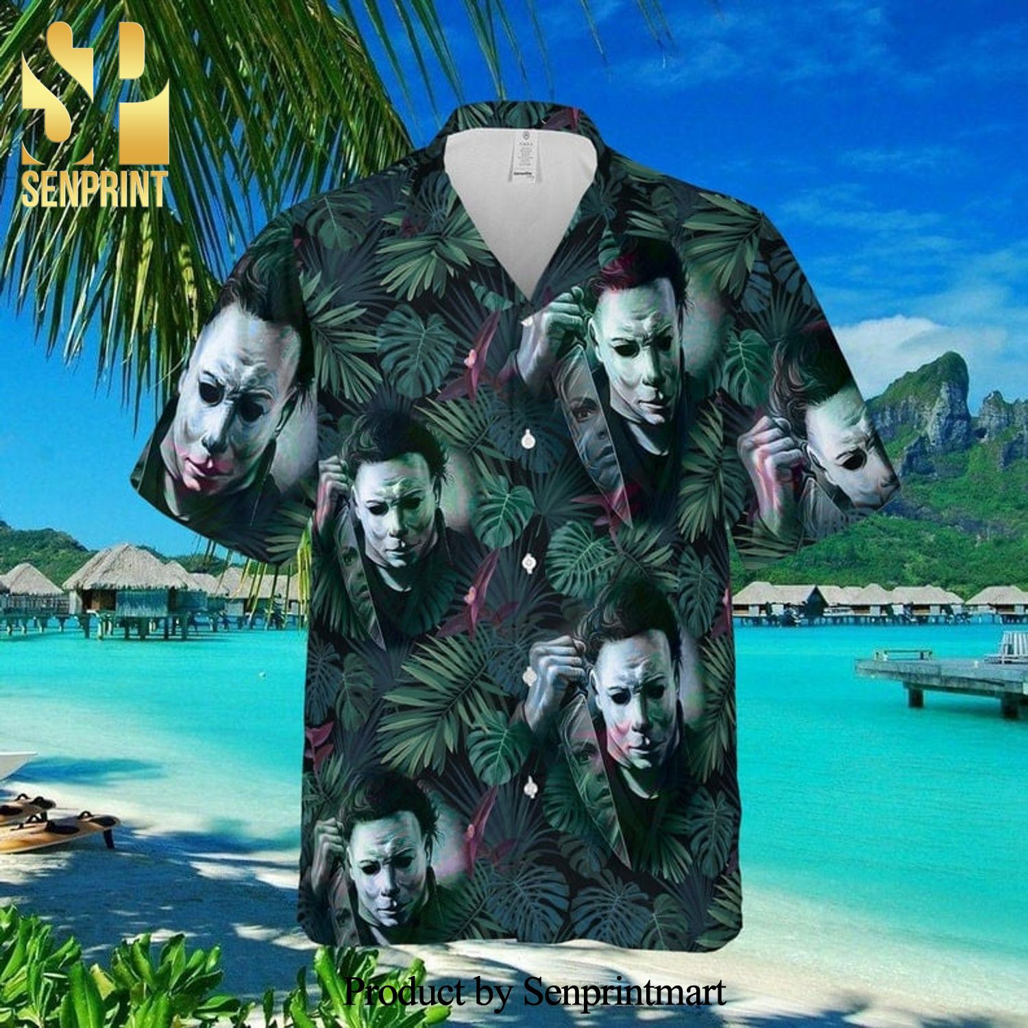 Michael Myers Horror Tropical Forest Full Printing Hawaiian Shirt ...
