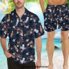 Michelob Ultra Flamingo Full Printing Flowery Aloha Summer Beach Hawaiian Shirt – Navy