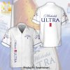 Michelob Ultra Palm Tree Full Printing Aloha Summer Beach Hawaiian Shirt – White Blue