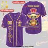 Personalized Baby Yoda Disney All Over Print Baseball Jersey – Black