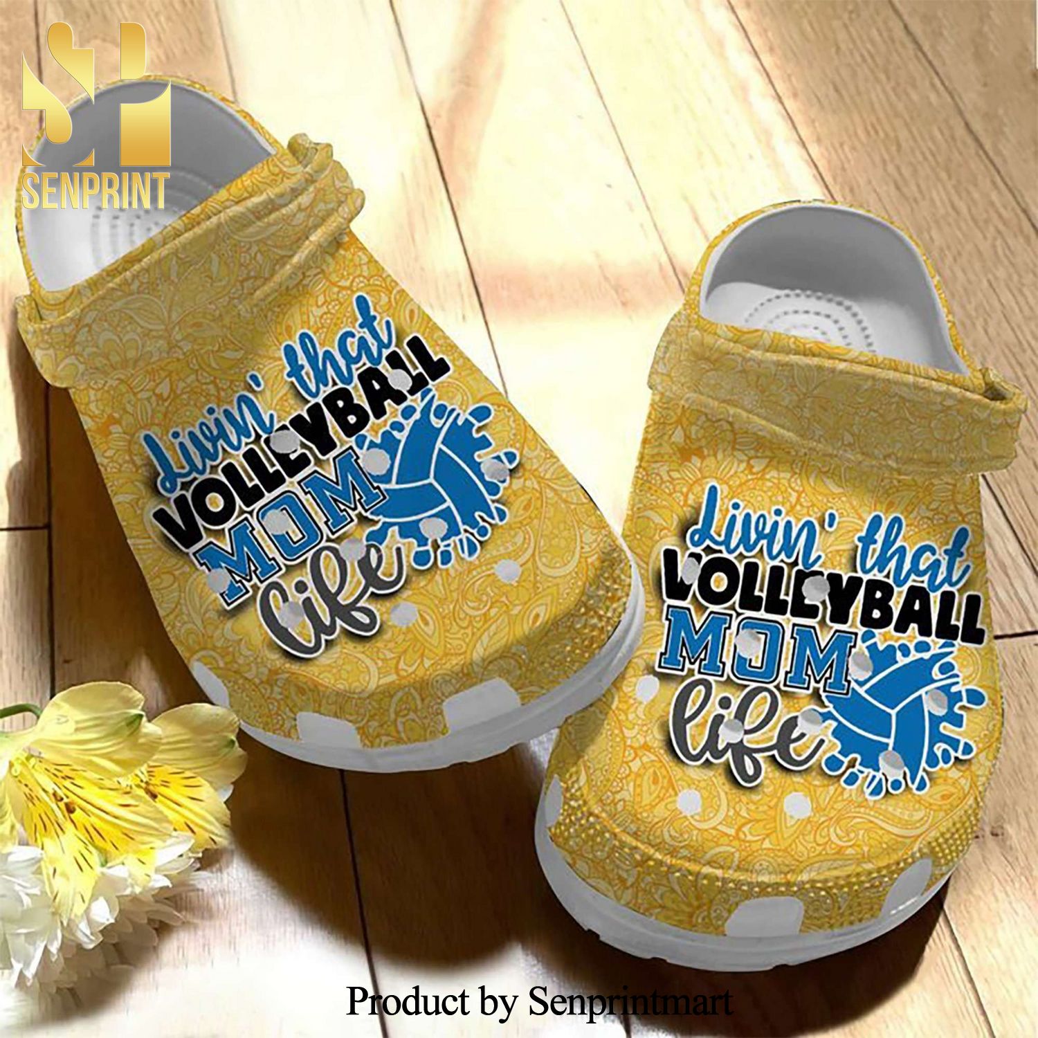 Volleyball Mom Gold Indian Doodle Ornament Gift For Fan Classic Water Full Printed Crocband Crocs