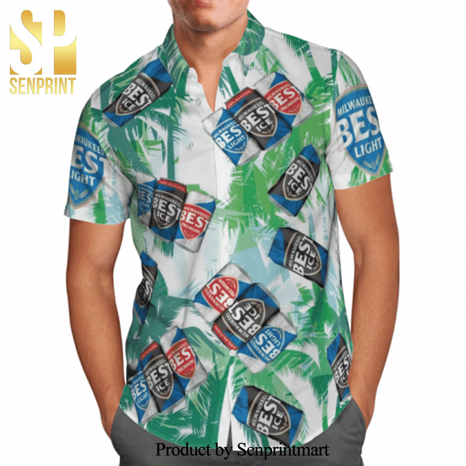 Milwaukee’s Best Ice Palm Tree Full Printing Hawaiian Shirt