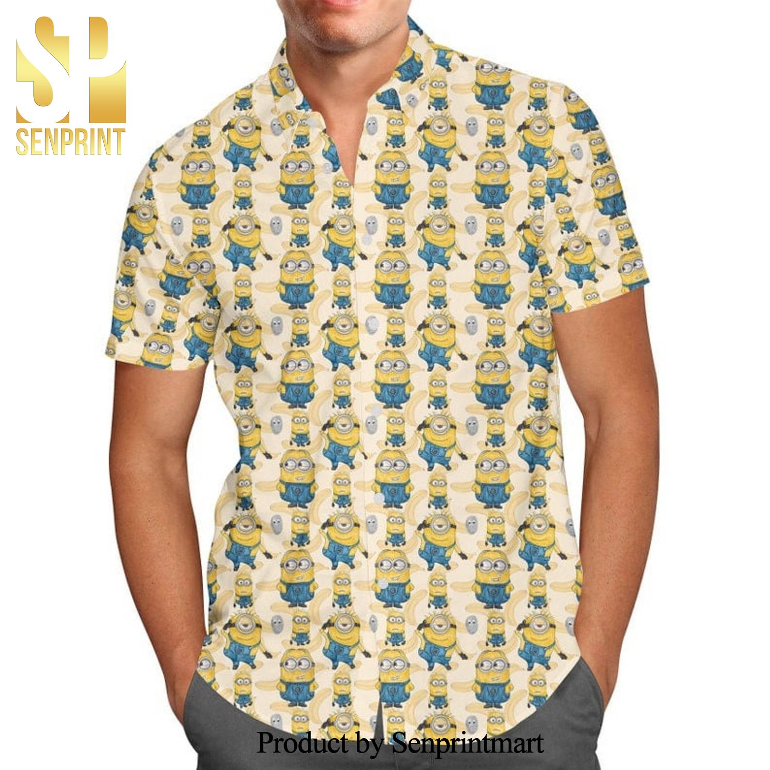 Minions Bananas Universal Studios Inspired Full Printing Hawaiian Shirt