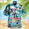 Minnie Mouse 50th Anniversary Glitter Disney Castle Full Printing Combo Hawaiian Shirt And Beach Shorts – Black Pink
