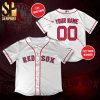 Personalized Boston Red Sox Full Printing Unisex Baseball Jersey – White Gray Red