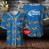Personalized Bud Light Beer Pinstripe Baseball Jersey – Blue