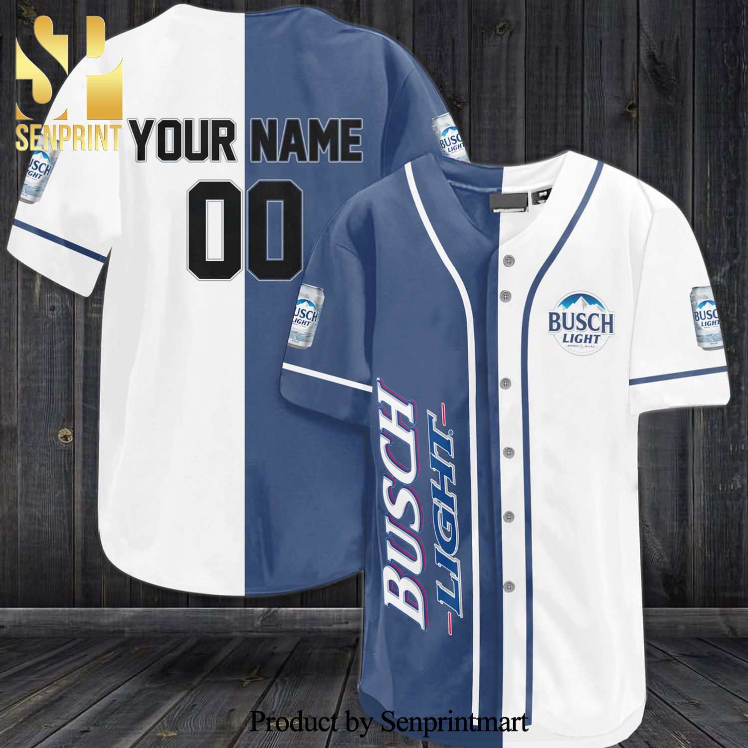 Personalized Busch Light 3D All Over Print Baseball Jersey