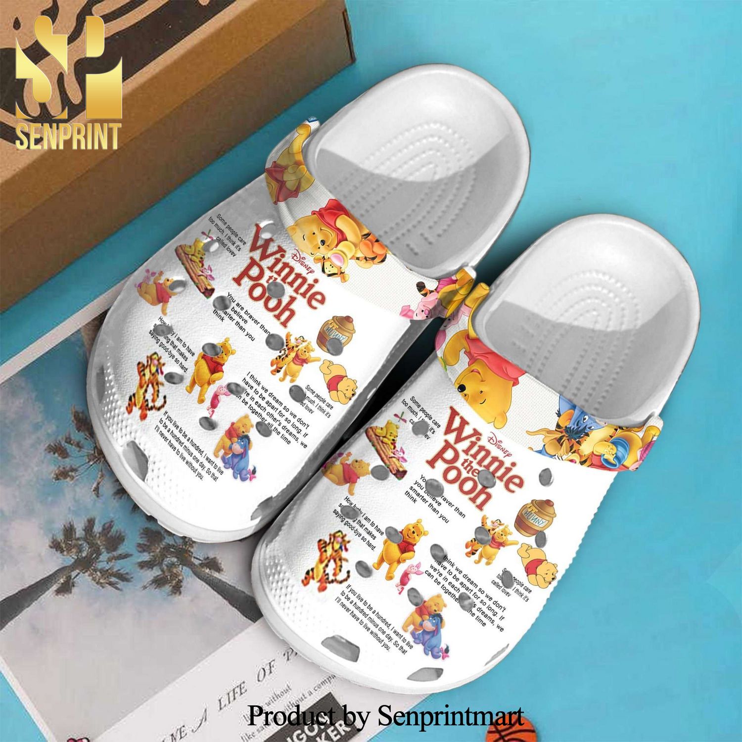 Winnie The Pooh All Over Printed Crocband Crocs