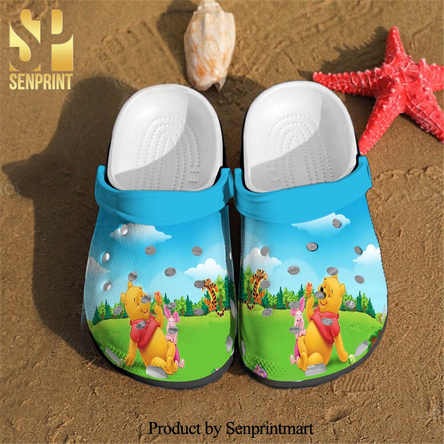 Winnie The Pooh Bear Gift For Fan Classic Water Rubber Crocband Crocs
