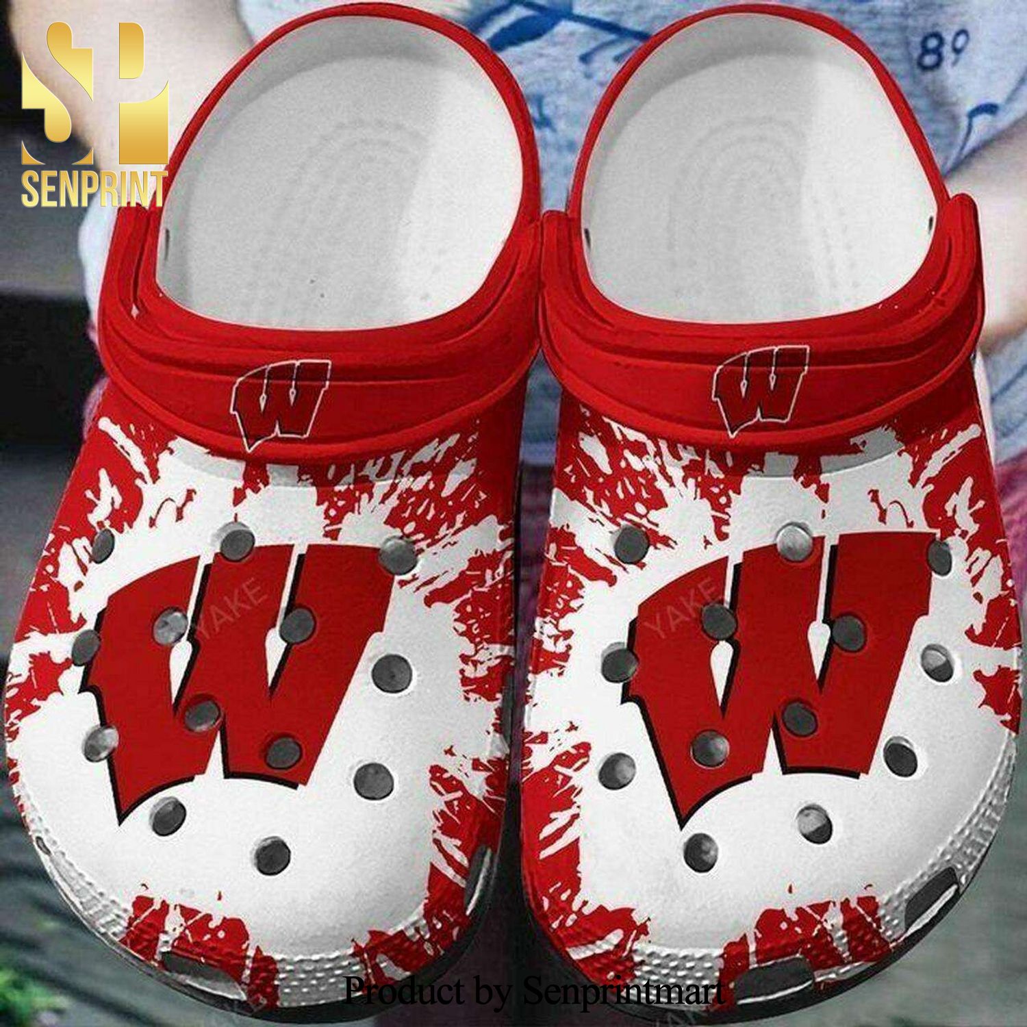 Wisconsin Badgers Full Printing Crocband Crocs