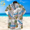 Natural Light Full Printing Hawaiian Shirt – White