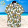 Natural Light Palm Tree Full Printing Aloha Summer Beach Hawaiian Shirt – White Blue