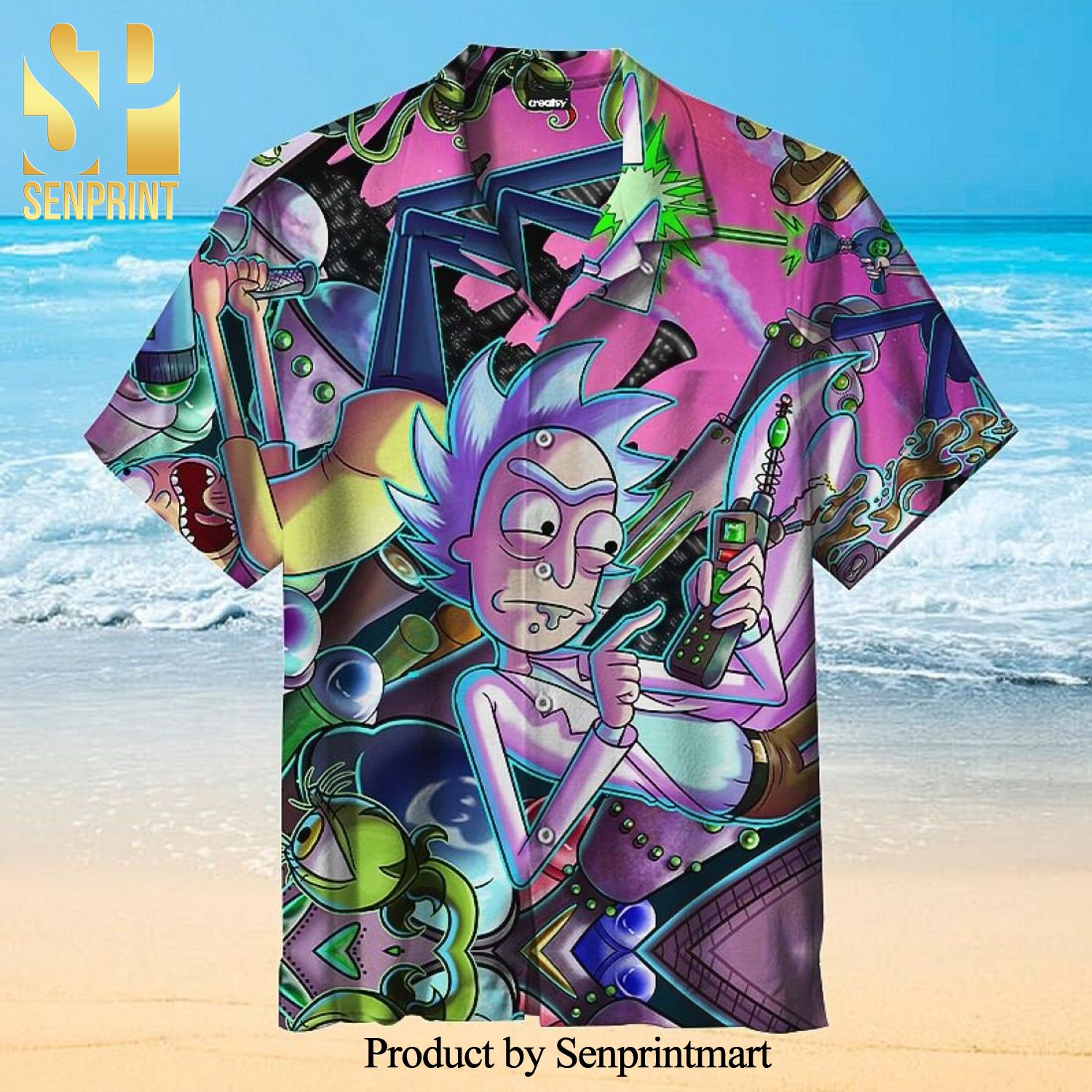 New Rick And Morty Experiments Full Printing Hawaiian Shirt