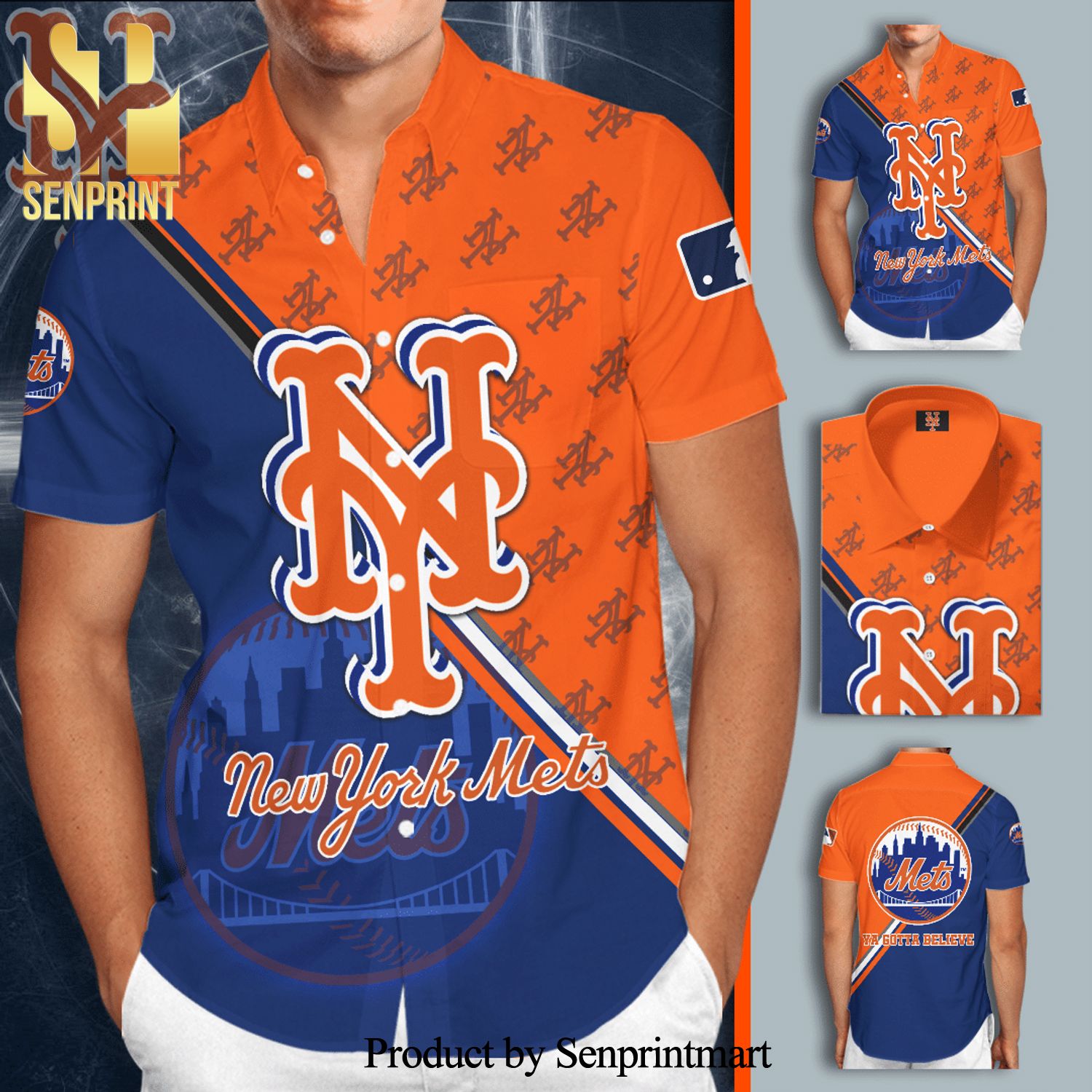 New York Mets Baseball Team Full Printing Hawaiian Shirt