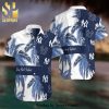 New York Yankees Palm Tree Full Printing Aloha Summer Beach Hawaiian Shirt – White Cobalt