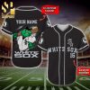Personalized Chicago White Sox Full Printing Unisex Baseball Jersey – White Pinstripe Black