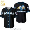 Personalized Chilling Donald Duck Disney All Over Print Baseball Jersey – Blue