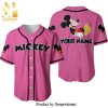 Personalized Chilling Mickey Mouse Disney All Over Print Baseball Jersey – Purple