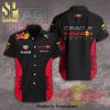 Oracle Red Bull Racing Full Printing Tiling Short Sleeve Dress Shirt Hawaiian Summer Aloha Beach Shirt – Black Red