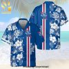 Pabst Blue Ribbon Beer Full Printing Flowery Aloha Summer Beach Hawaiian Shirt – Blue