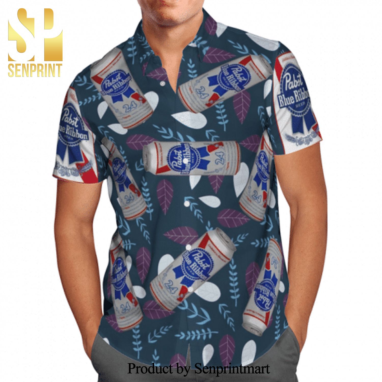 Pabst Blue Ribbon Full Printing Hawaiian Shirt