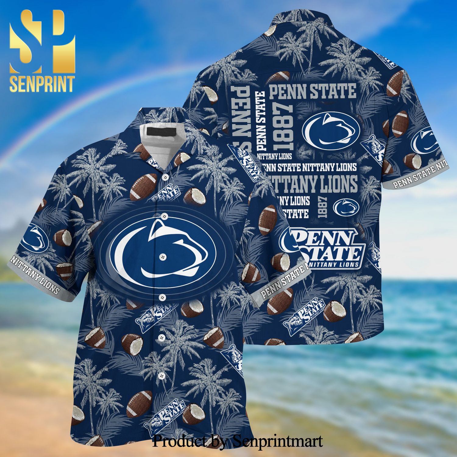 Penn State Nittany Lions 3D Full Printing Hawaiian Shirt New Gift For Summer