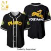 Personalized Chilling Red Minnie Mouse Disney All Over Print Baseball Jersey – Black