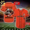 Personalized Cleveland Browns Skull Damn Right Full Printing Baseball Jersey