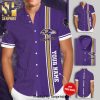 Personalized Baltimore Ravens Full Printing Flowery Aloha Summer Beach Hawaiian Shirt And Beach Shorts – Neon Blue