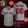 Personalized Boston Red Sox Full Printing Short Sleeve Dress Shirt Hawaiian Summer Aloha Beach Shirt – Red