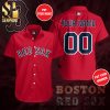 Personalized Boston Red Sox Full Printing Short Sleeve Dress Shirt Hawaiian Summer Aloha Beach Shirt – Red Blue