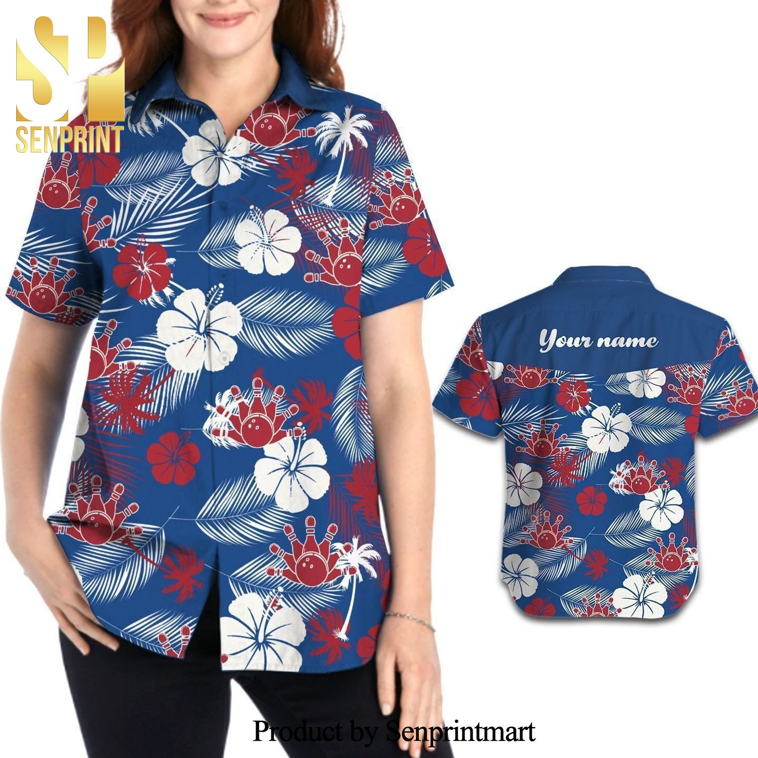 Personalized Bowling Aloha Floral Tropical 3D Full Printing Hawaiian Shirt